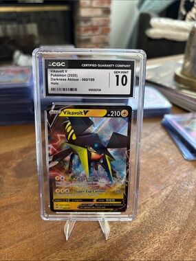CGC 10 Vikavolt V Holo Pokemon (2020) Darkness Ablaze 060/189